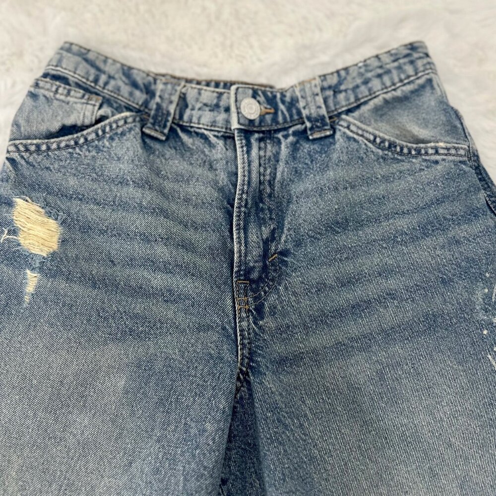 H&M Girls Baggy Fit Jeans – Distressed Light Wash - Picture 2 of 13